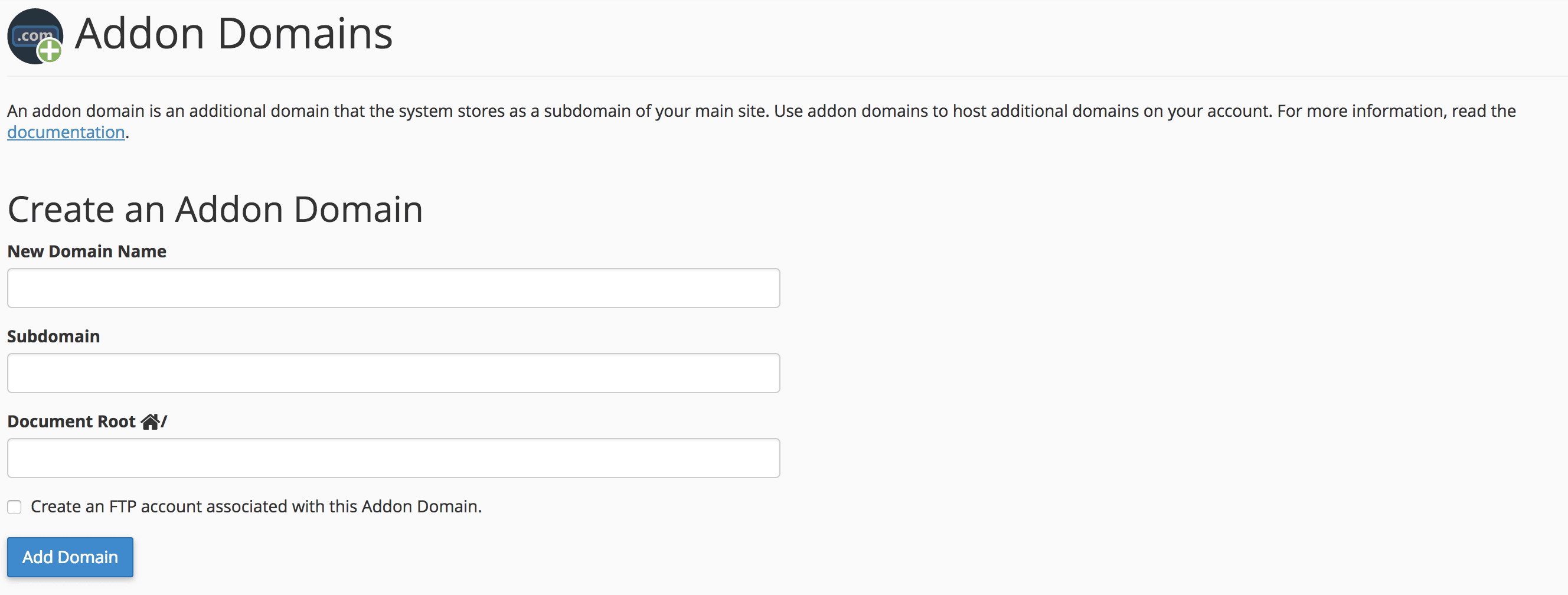 Create-an-Addon-Domain