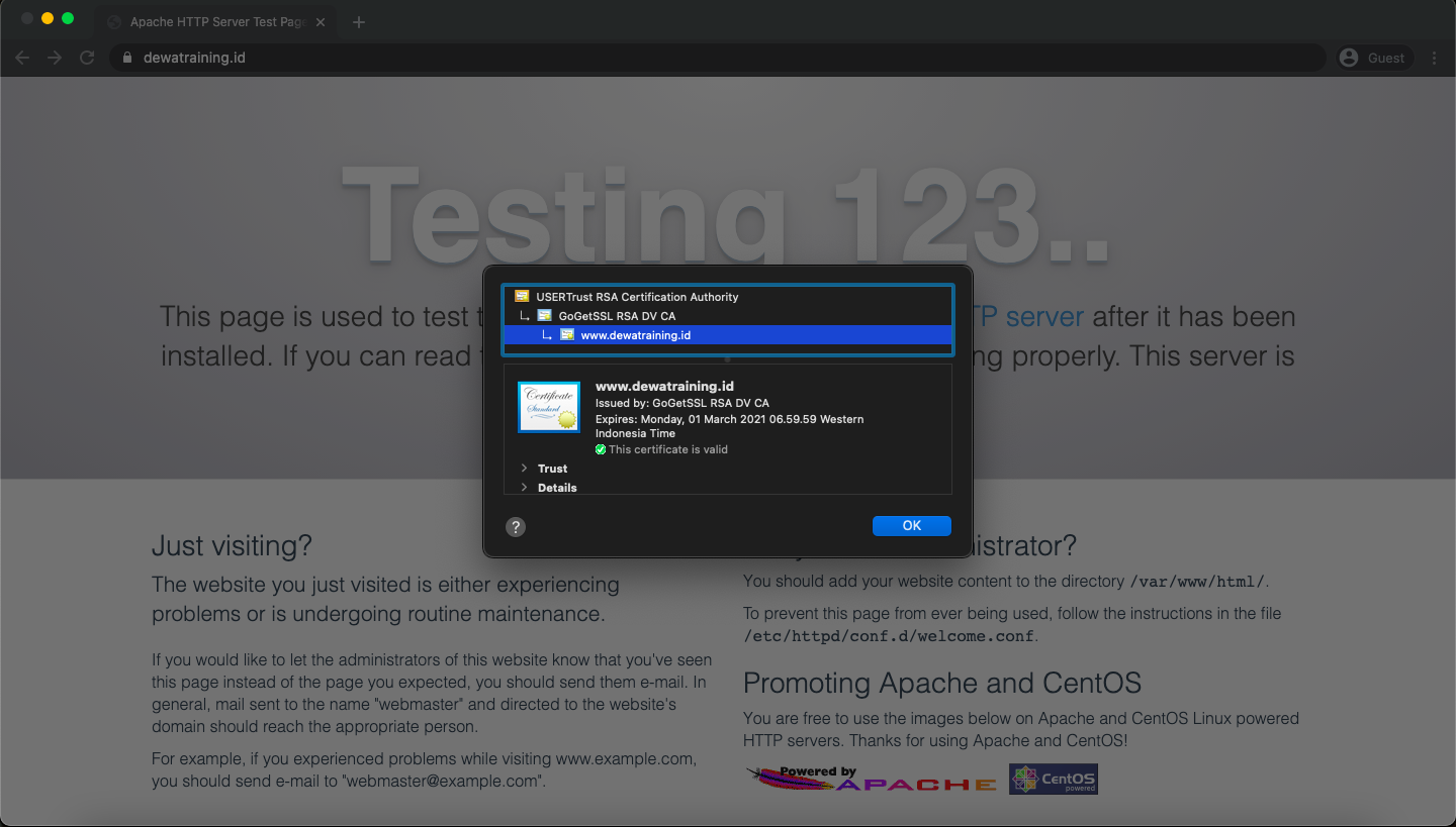 Tutorial Install SSL di Apache untuk CentOS 7 – Dewaweb Blog