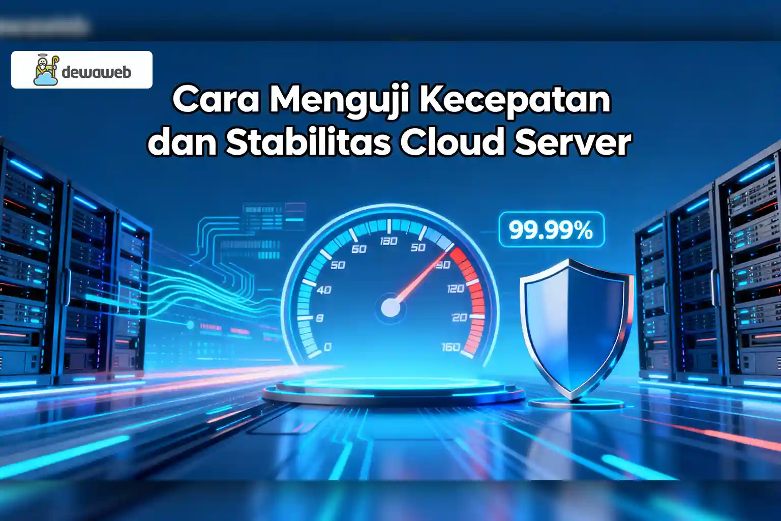 Cara menguji kecepatan stabilitas cloud hosting server dewaweb indonesia