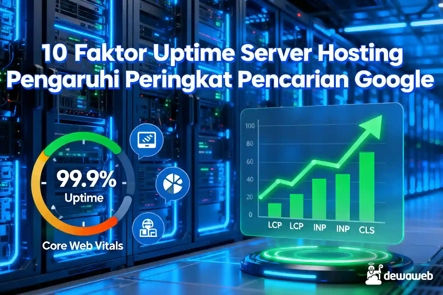 Faktor uptime server hosting pengaruhi peringkat ranking pencarian google dewaweb cloud hosting terbaik indonesia